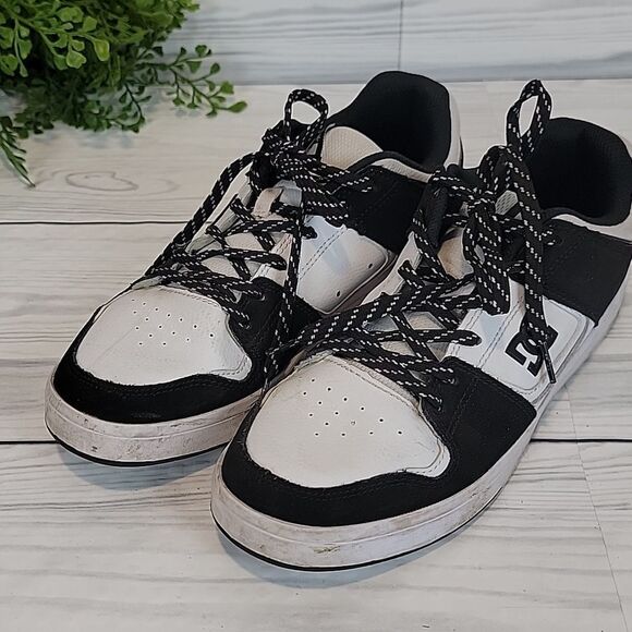 DC shoes Cure skateboard sneaker - black & white Men's Size 8.5 - Picture 10 of 10
